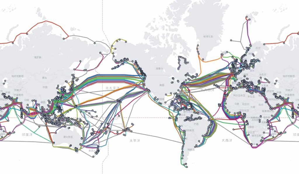 ¿Qué es cable submarino mapa?